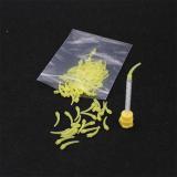 200set Disposable Dental Impression Mixing Tip 4.2mm Silicone Rubber 1:1 With Oral Dental Impression Mixing Tips Yellow 