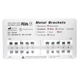 50Packs Dental Orthodontic Metal Brackets MIM Mesh Base Mini 018"slot MBT 3hooks