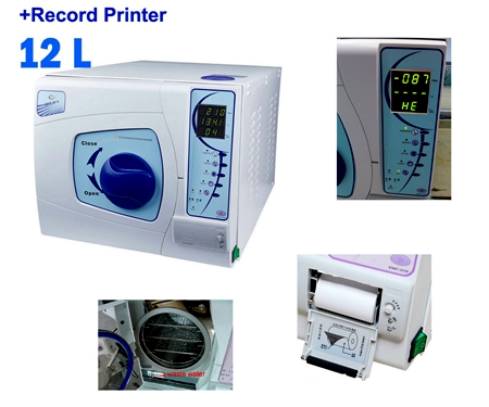 SUN 12L Dental Medical Sterilizer Autoclave Vacuum Steamer With Data Printing System