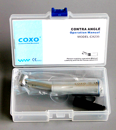 COXO New Dental Contra Angle Handpiece Inner Channel Push Button LED Generator