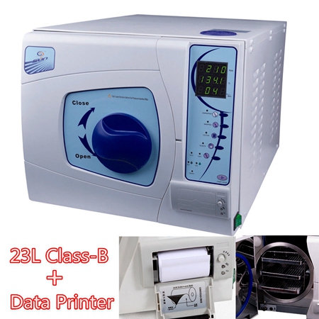 23L Dental Medical Sterilizer Autoclave Vacuum Steamer With Data Printing System