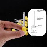 200set Disposable Dental Impression Mixing Tip 4.2mm Silicone Rubber 1:1 With Oral Dental Impression Mixing Tips Yellow 