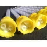 200set Disposable Dental Impression Mixing Tip 4.2mm Silicone Rubber 1:1 With Oral Dental Impression Mixing Tips Yellow 