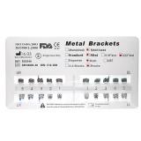 50Packs Dental Orthodontic Metal Brackets MIM Mesh Base Mini 022"slot Roth 3hooks 