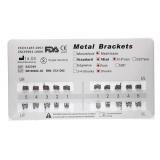 50Packs Dental Orthodontic Metal Brackets MIM Mesh Base Mini 018"slot Roth 3hooks