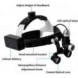 3.5X Binocular Dental Loupes 5W LED Head Light Medical Surgical Glasses