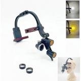 Dental Medical Loupe Binocular 3.5X Surgical Magnifier with 5W LED Light Lamp