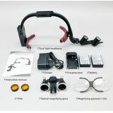 Dental Medical Loupe Binocular 3.5X Surgical Magnifier with 5W LED Light Lamp