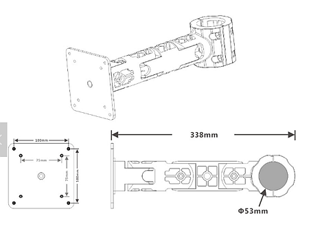 LCD Arm TV Stand Monitor Holder Plastic