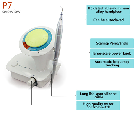 Dental Ultrasonic Scaler P7 With Alloy Detachable Handpiece EMS Compatibe