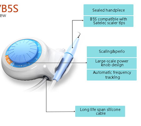 BAOLAI Dental B5S Ultrasonic Scaler HS1 Sealed Handpiece Compatible With Satelec