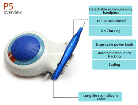 BAOLAI Dental Ultrasonic Scaler P5 With Alloy Detachable Handpiece EMS Compatible